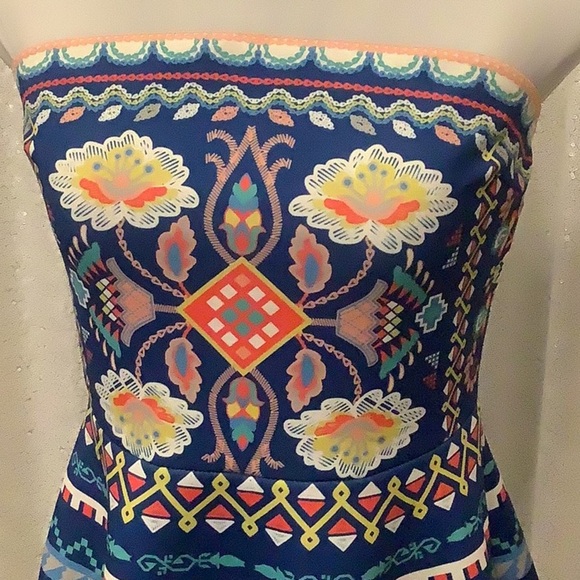 Colorful Strapless Mini - Picture 2 of 5